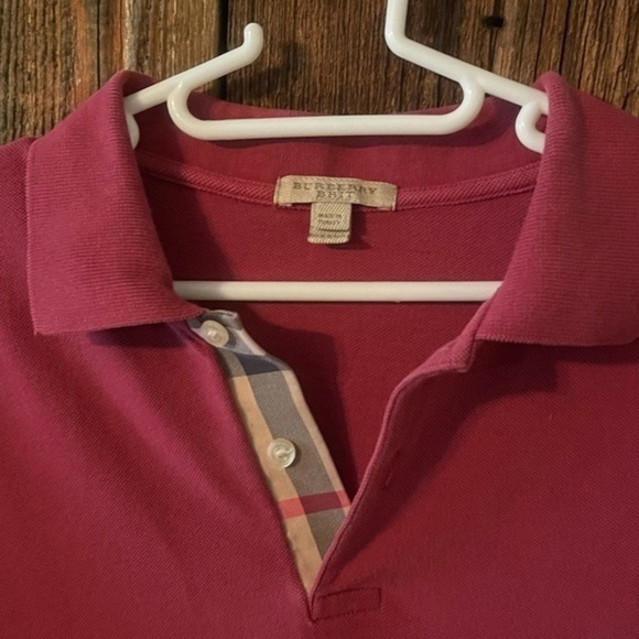 Burberry Brit Dark Pink / Rose Men’s Polo Shirt Size XXL - Picture 3 of 9